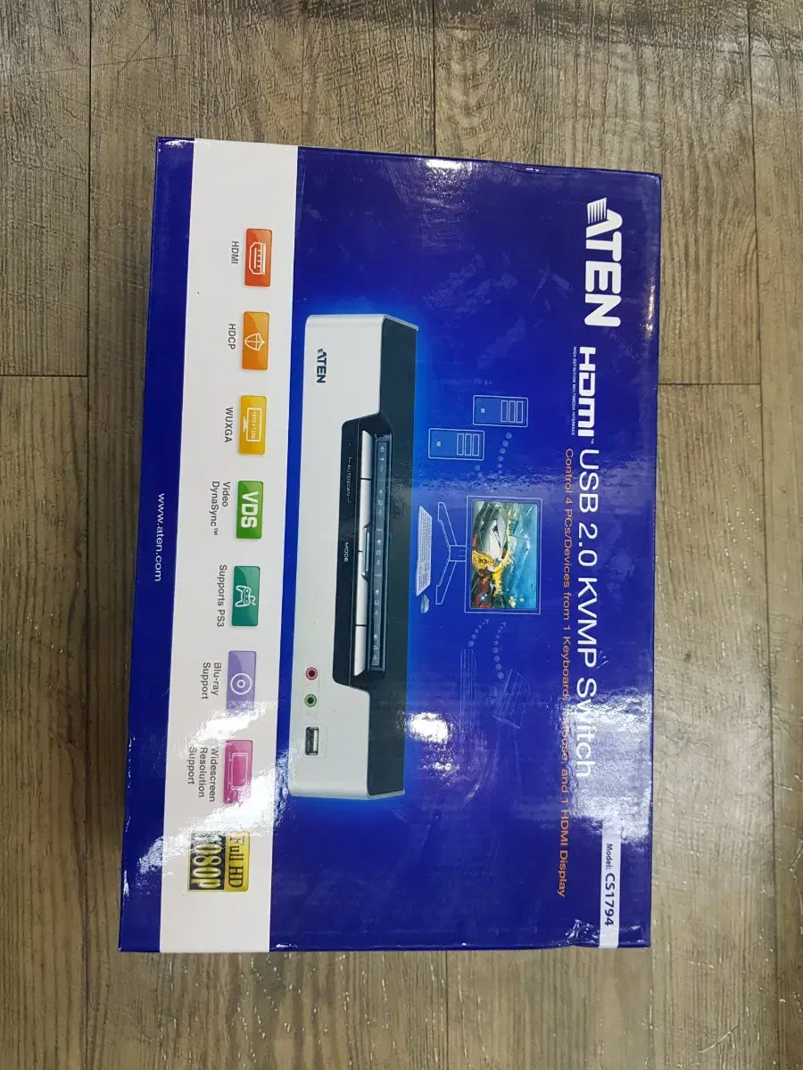 미개봉 에이텐 4포트 USB 2.0 HDMI KVMP 스위치 CS1794